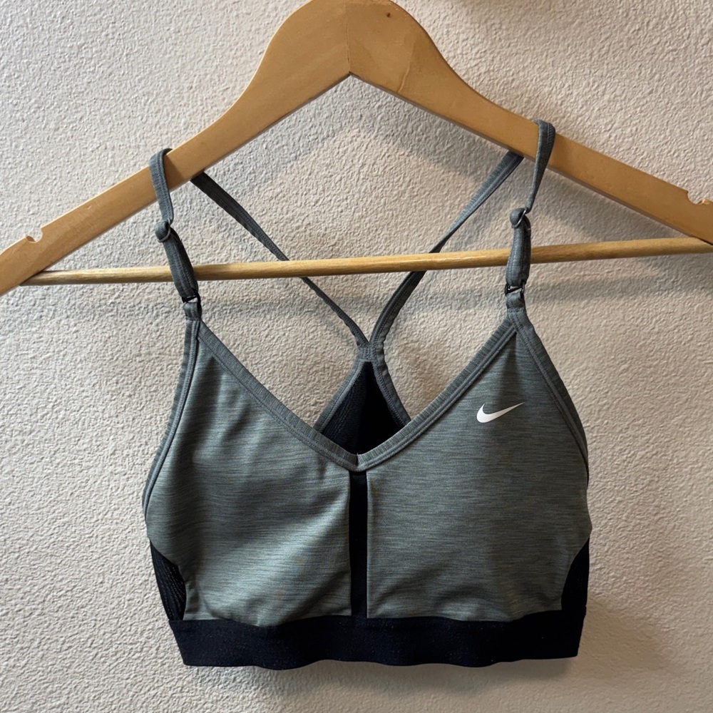 Nike “Indy” Women's Charcoal and Black Sports Bra